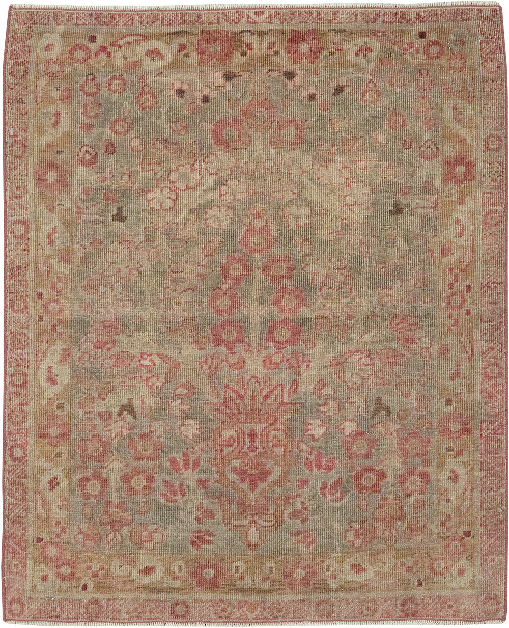 Antique Persian Mashad Throw Rug, No.20869 - Gsblank