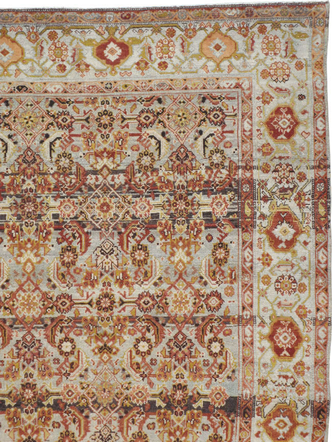 Vintage Persian Malayer Wide Gallery Runner, No.20911 - Gsblank