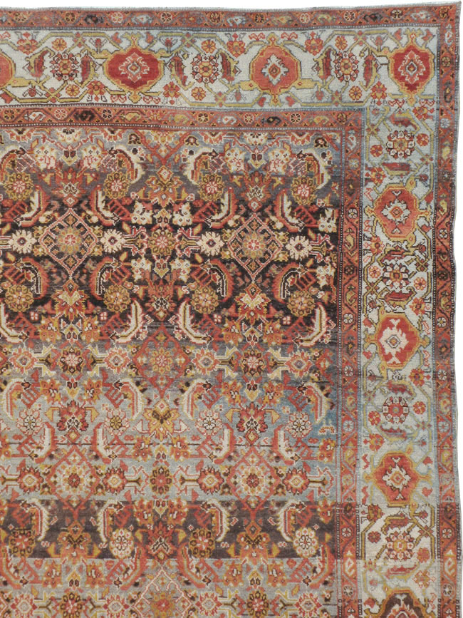 Vintage Persian Malayer Wide Gallery Runner, No.20911 - Gsblank