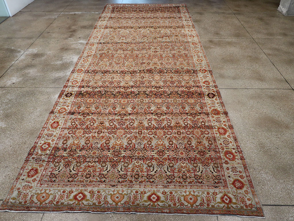 Vintage Persian Malayer Wide Gallery Runner, No.20911 - Gsblank