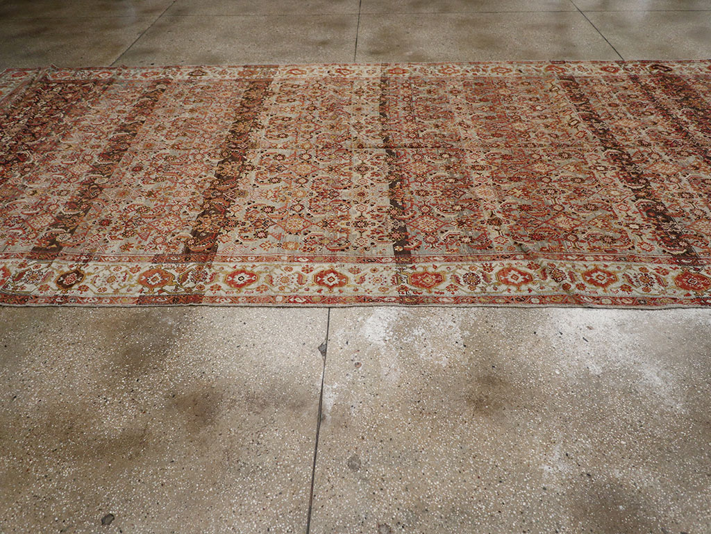Vintage Persian Malayer Wide Gallery Runner, No.20911 - Gsblank