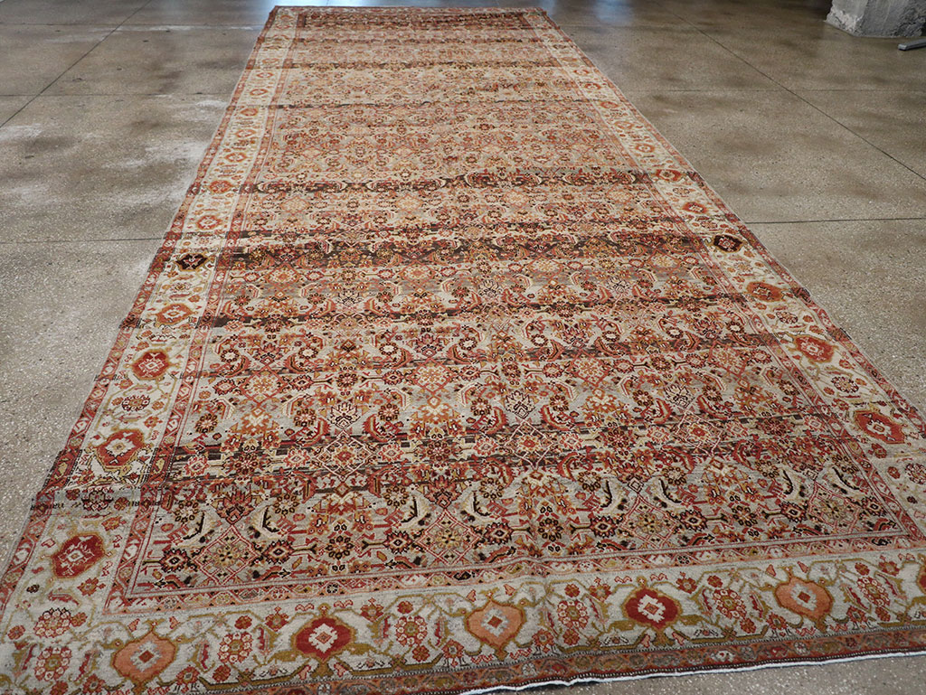 Vintage Persian Malayer Wide Gallery Runner, No.20911 - Gsblank