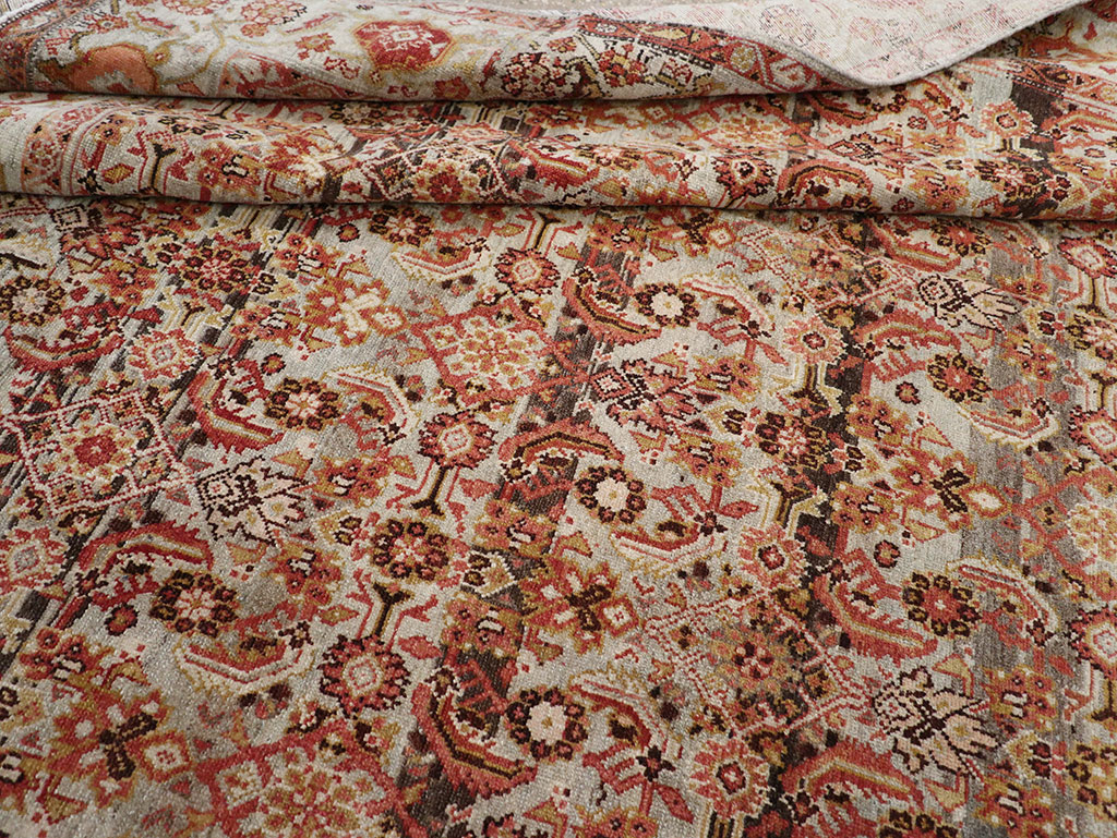 Vintage Persian Malayer Wide Gallery Runner, No.20911 - Gsblank