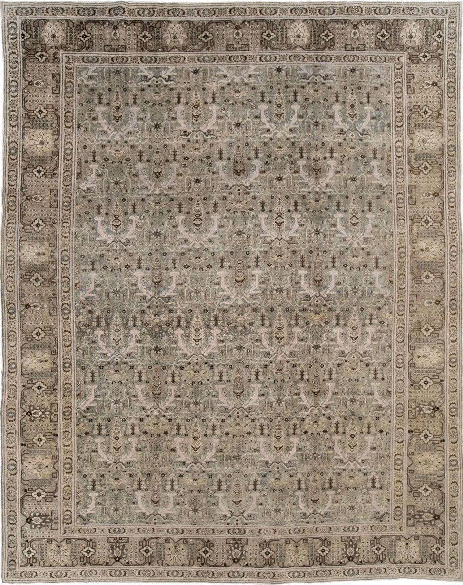 Antique Persian Tabriz Large Room Size Carpet, No.20921 - Gsblank