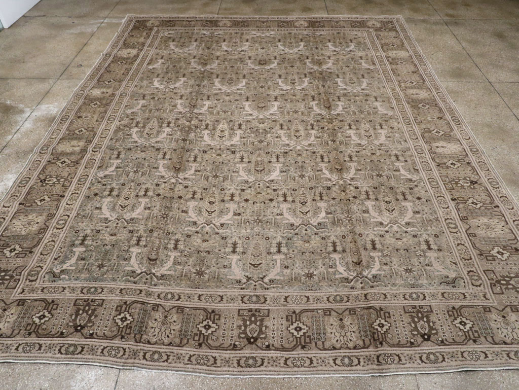 Antique Persian Tabriz Large Room Size Carpet, No.20921 - Gsblank