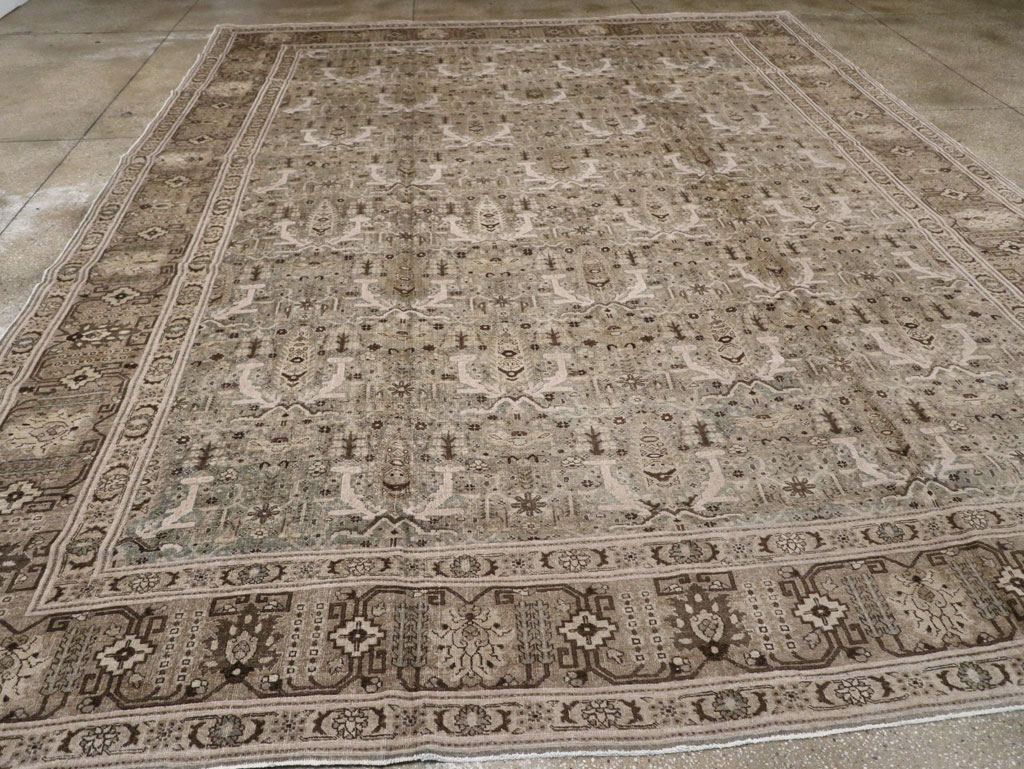 Antique Persian Tabriz Large Room Size Carpet, No.20921 - Gsblank