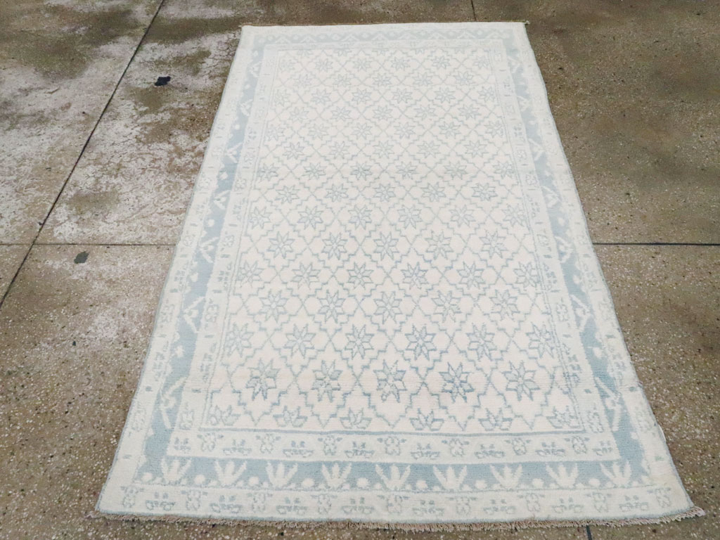 Vintage Indian Cotton Agra Rug, No.20934 - Gsblank