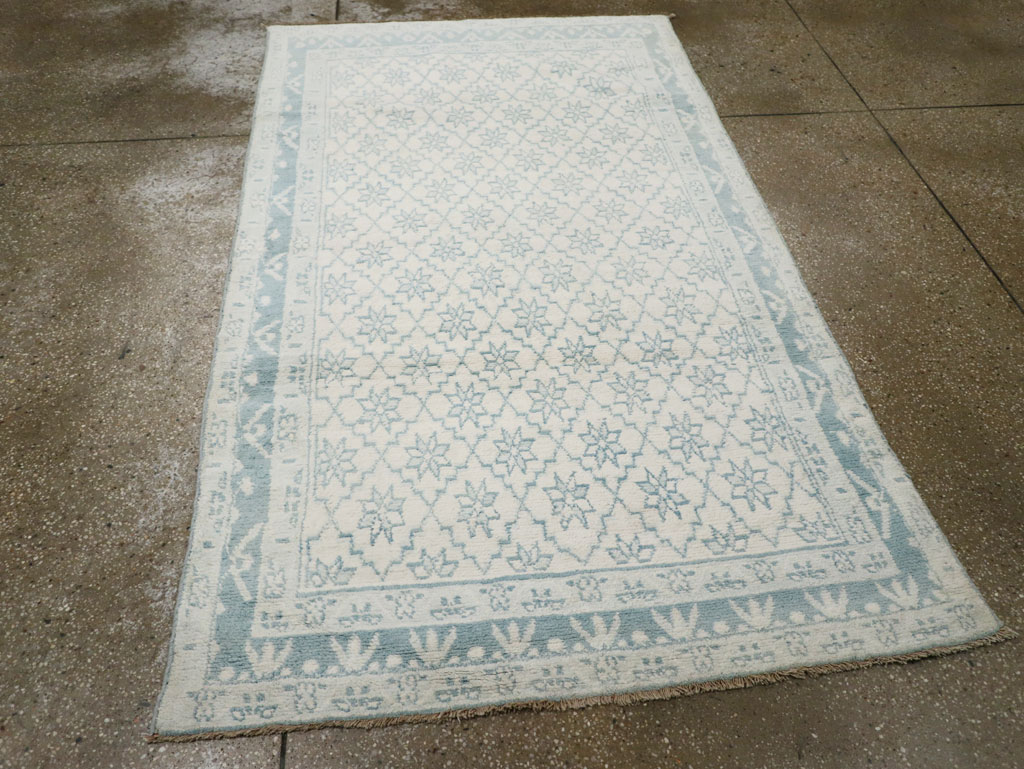 Vintage Indian Cotton Agra Rug, No.20934 - Gsblank