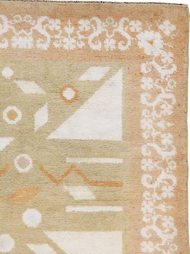 Vintage Indian Cotton Agra Rug, No.20950 - Gsblank