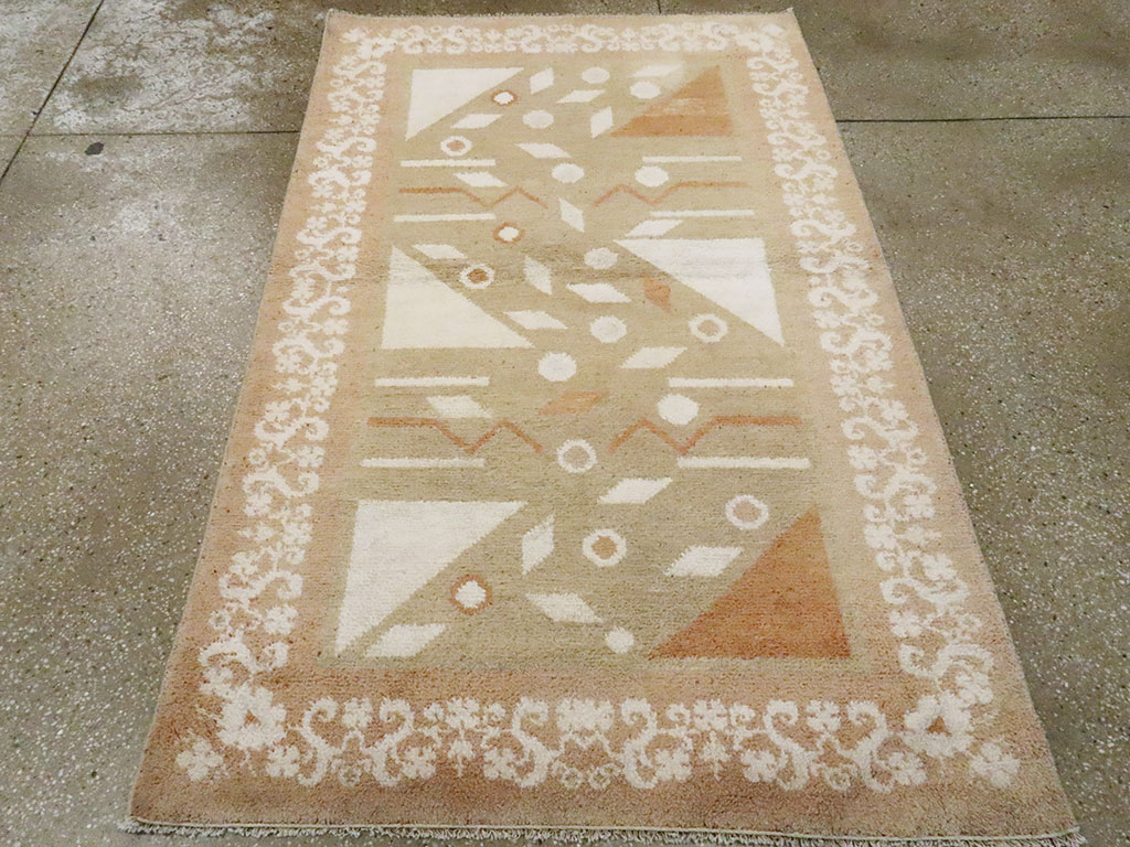 Vintage Indian Cotton Agra Rug, No.20950 - Gsblank