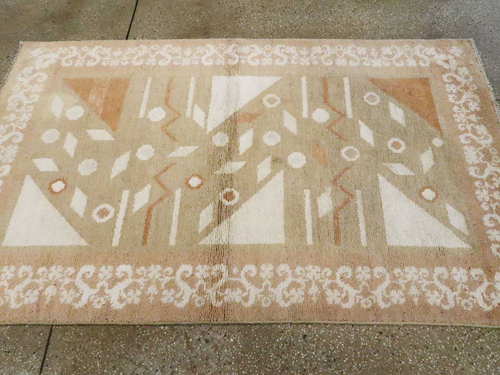 Vintage Indian Cotton Agra Rug, No.20950 - Gsblank