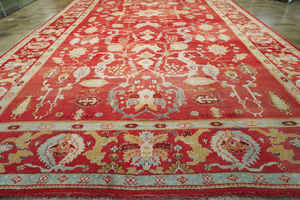 Antique Turkish Oushak Carpet, No.20984 - Gsblank