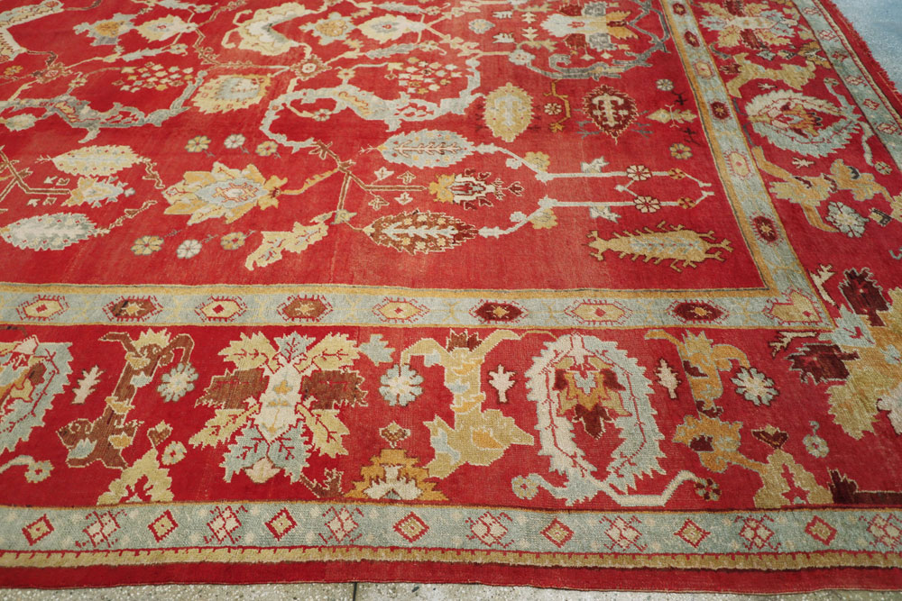 Antique Turkish Oushak Carpet, No.20984 - Gsblank