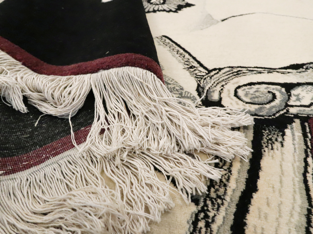 Vintage Persian Tabriz Pictorial Rug, No.21007 - Gsblank