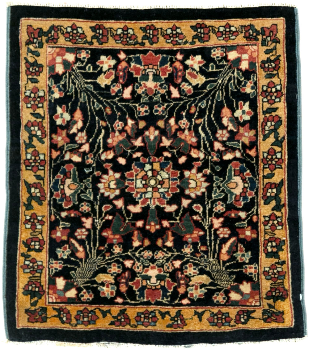 Antique Persian Sarouk Fereghan Square Throw Rug (Pair: 2 of 2), No.21009 - Gsblank