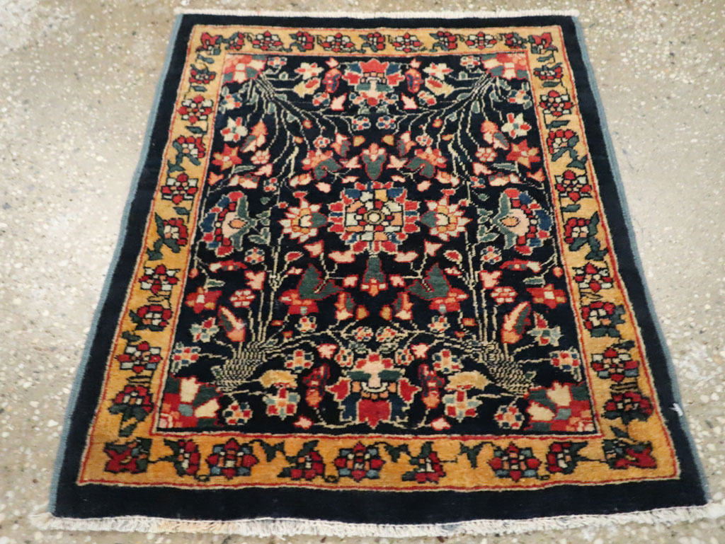 Antique Persian Sarouk Fereghan Square Throw Rug (Pair: 2 of 2), No.21009 - Gsblank
