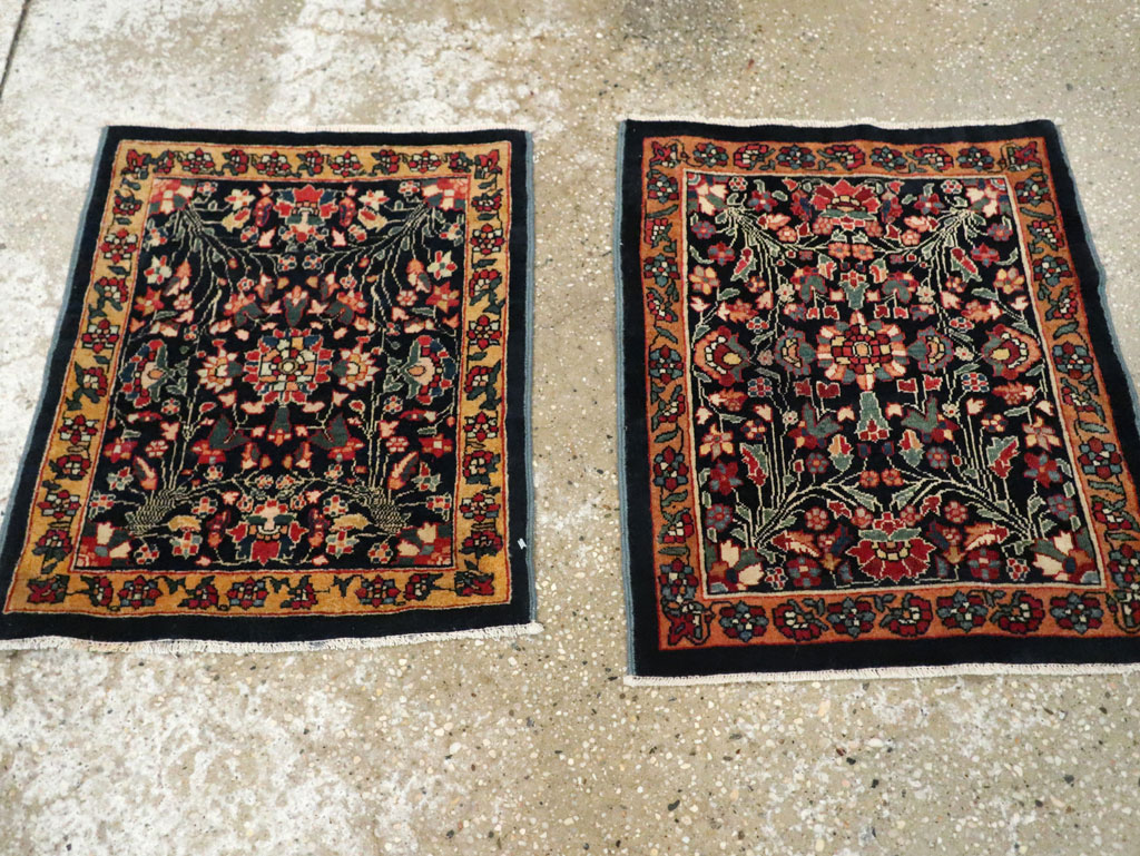 Antique Persian Sarouk Fereghan Square Throw Rug (Pair: 2 of 2), No.21009 - Gsblank
