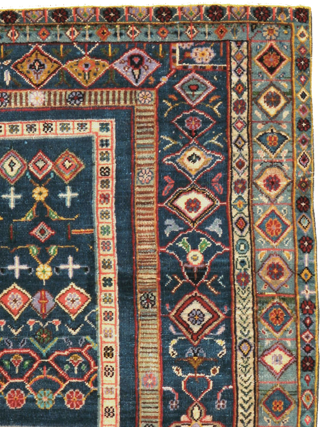 Vintage Persian Tabriz Pictorial Rug, No.21019 - Gsblank