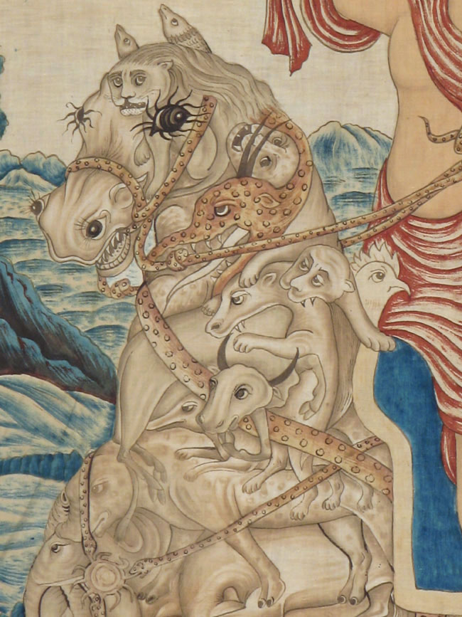 Vintage Persian Pictorial Textile, No.21049 - Gsblank