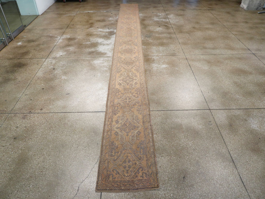 Antique Turkish Oushak Long Runner, No.21064 - Gsblank