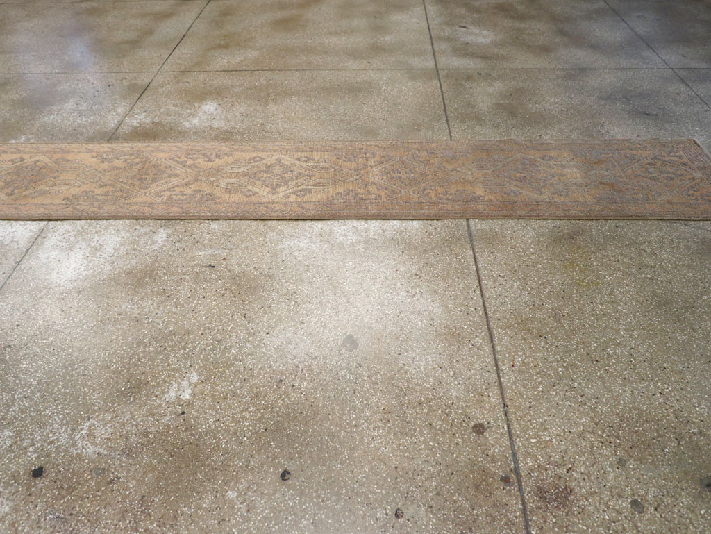 Antique Turkish Oushak Long Runner, No.21064 - Gsblank