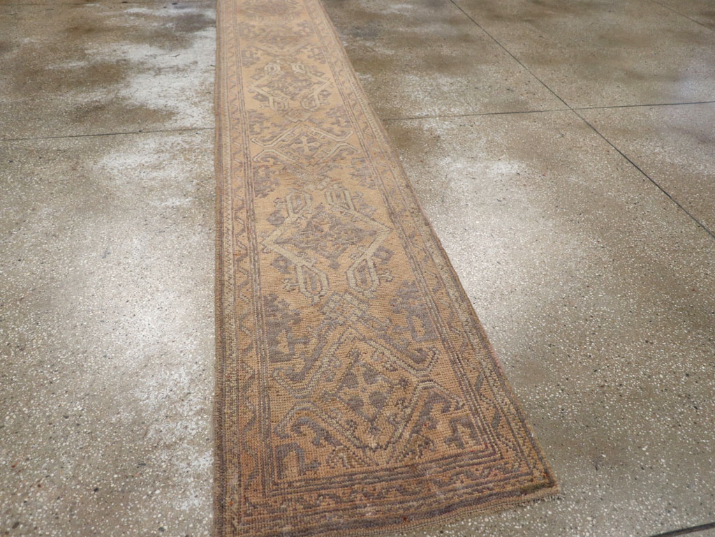 Antique Turkish Oushak Long Runner, No.21064 - Gsblank