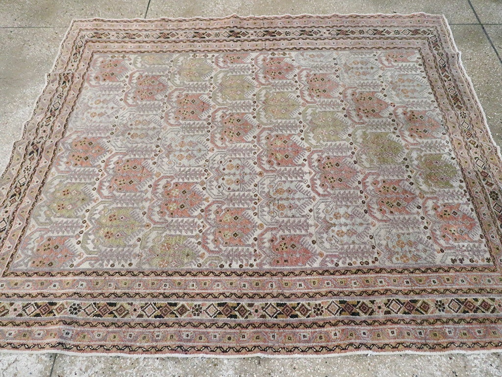 Antique Persian Afshar Square Accent Rug, No.21078 - Gsblank