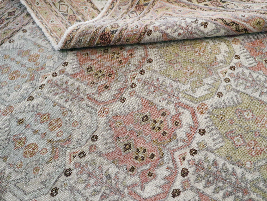 Antique Persian Afshar Square Accent Rug, No.21078 - Gsblank