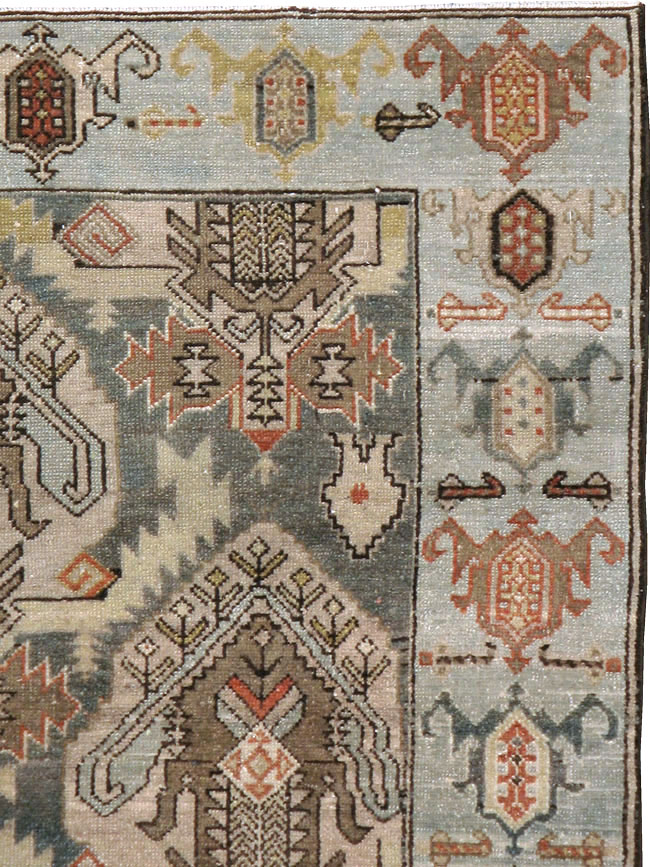 Vintage Persian Malayer Accent Rug, No.21117 - Gsblank