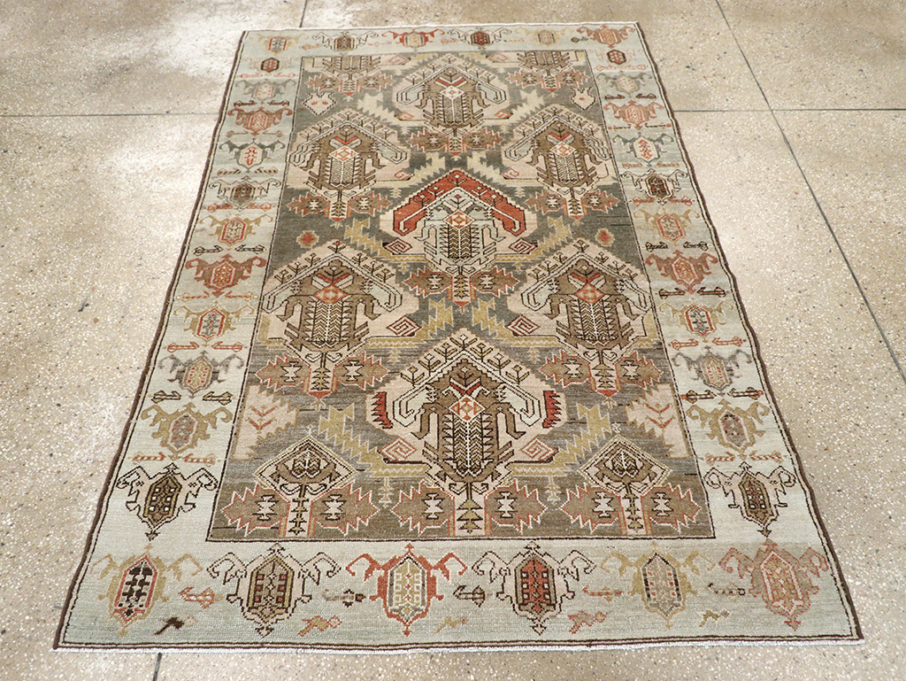 Vintage Persian Malayer Accent Rug, No.21117 - Gsblank