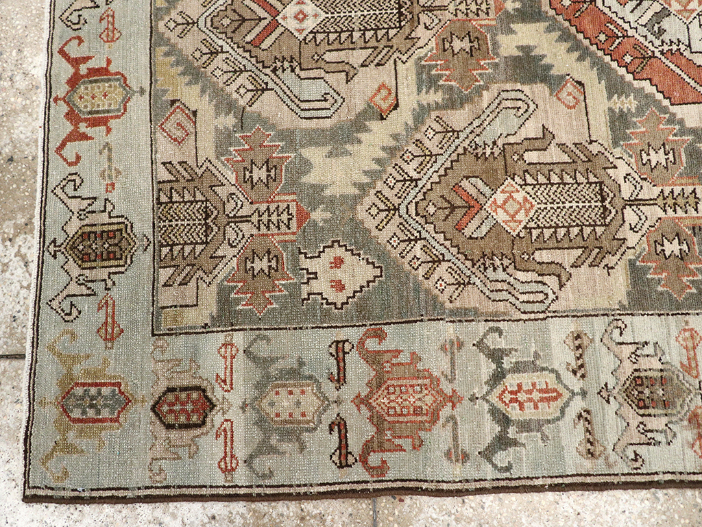 Vintage Persian Malayer Accent Rug, No.21117 - Gsblank