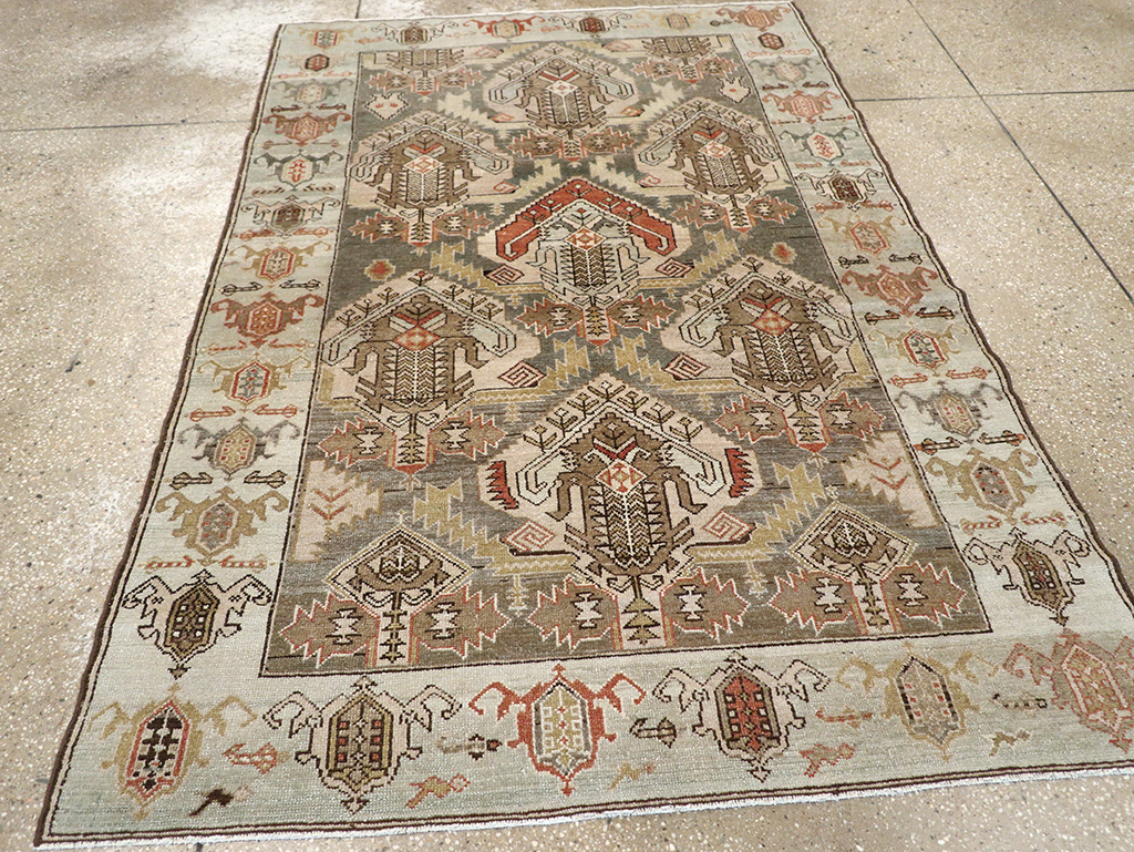 Vintage Persian Malayer Accent Rug, No.21117 - Gsblank