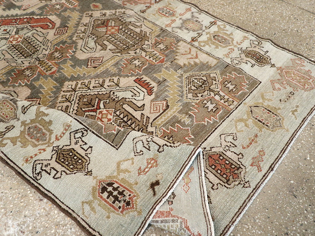 Vintage Persian Malayer Accent Rug, No.21117 - Gsblank