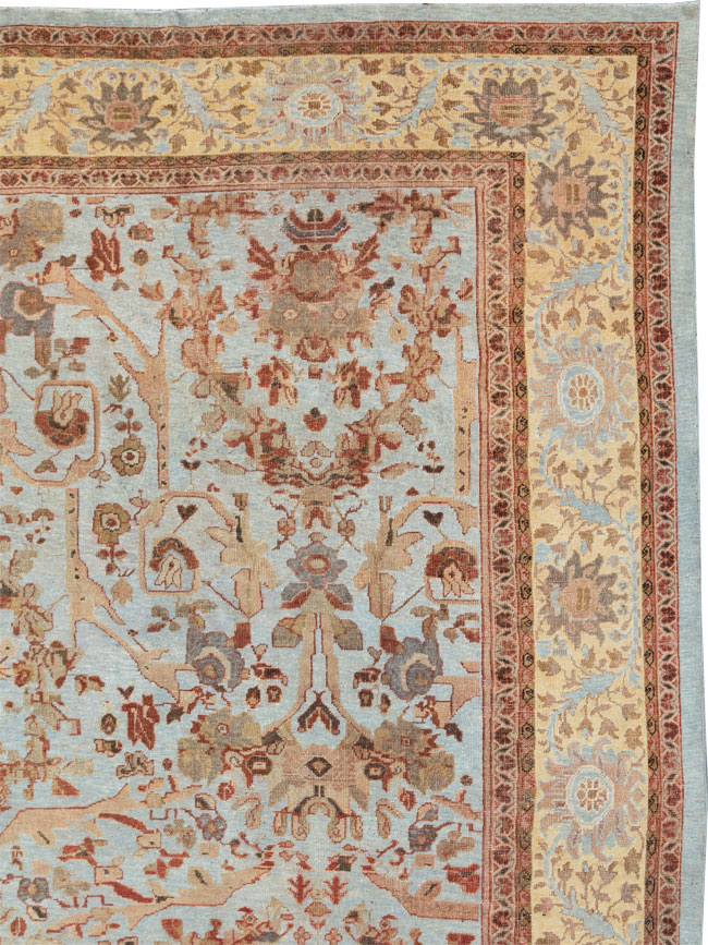 Antique Persian Mahal Oversize Carpet, No.21160 - Gsblank