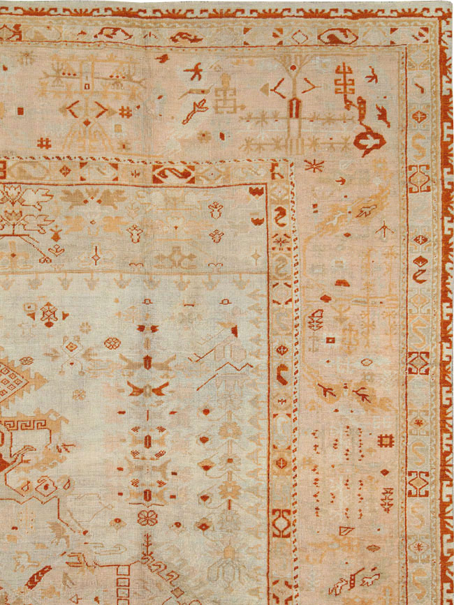 Antique Turkish Oushak Carpet, No.21173 - Gsblank