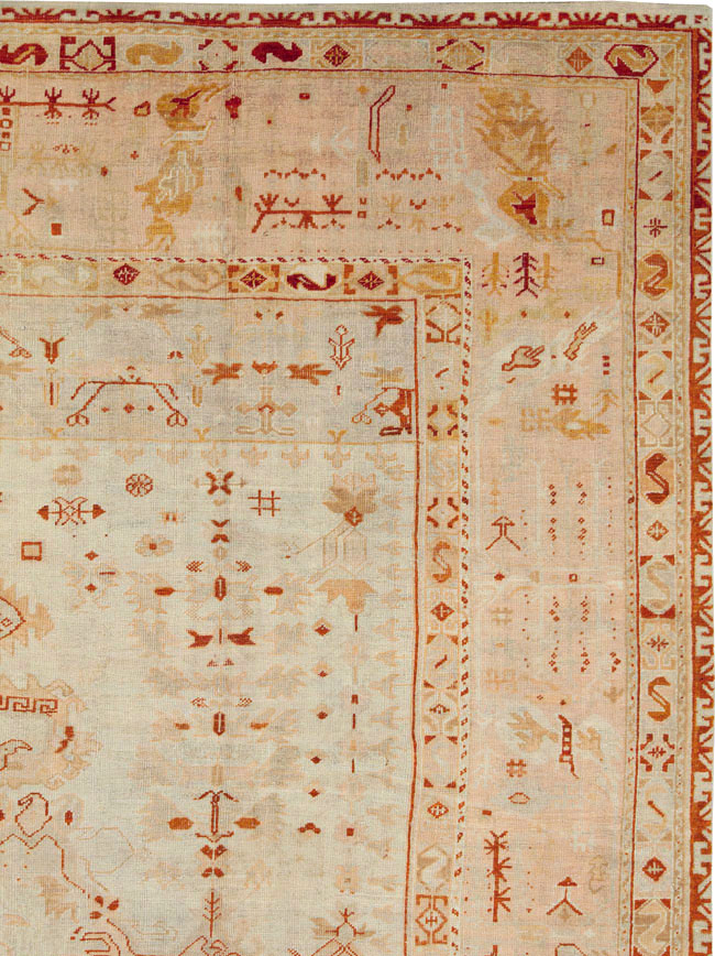 Antique Turkish Oushak Carpet, No.21173 - Gsblank