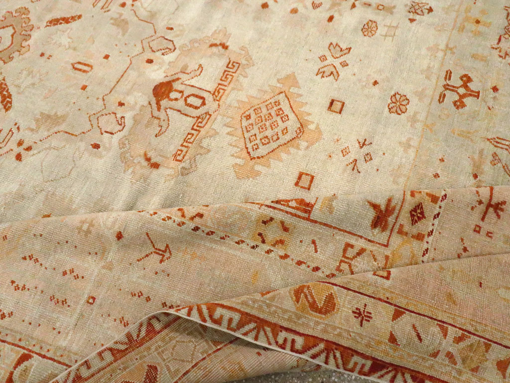 Antique Turkish Oushak Carpet, No.21173 - Gsblank