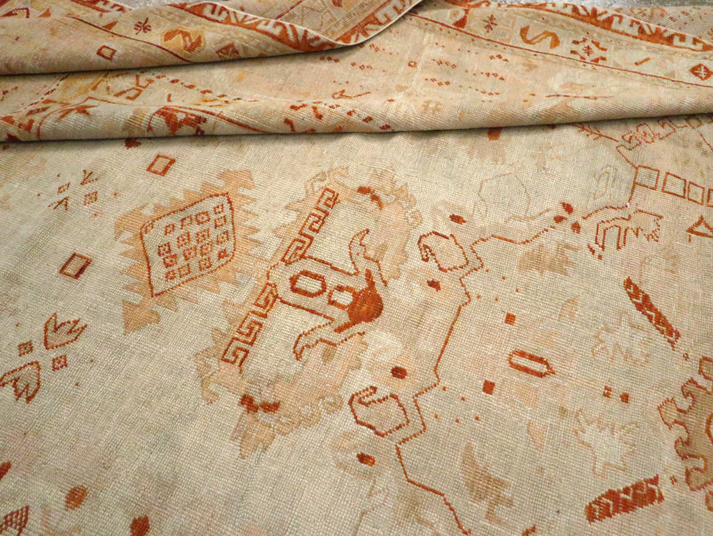 Antique Turkish Oushak Carpet, No.21173 - Gsblank