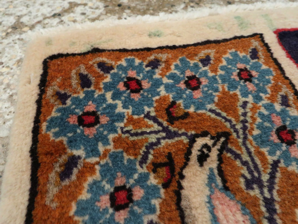 Vintage Persian Tabriz Pictorial Rug, No.21209 - Gsblank