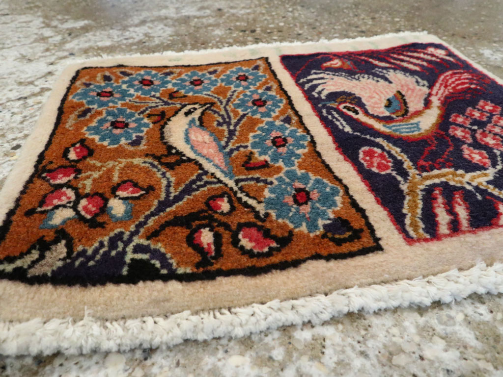 Vintage Persian Tabriz Pictorial Rug, No.21209 - Gsblank