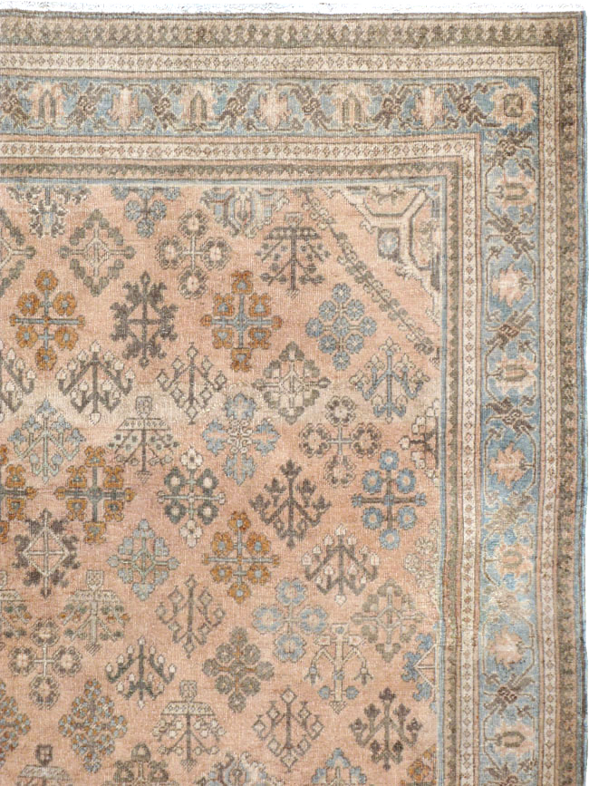 Antique Persian Joshegan Wide Gallery Runner, No.21214 - Gsblank