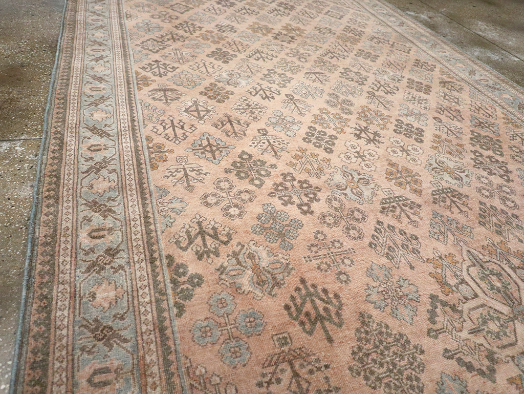 Antique Persian Joshegan Wide Gallery Runner, No.21214 - Gsblank