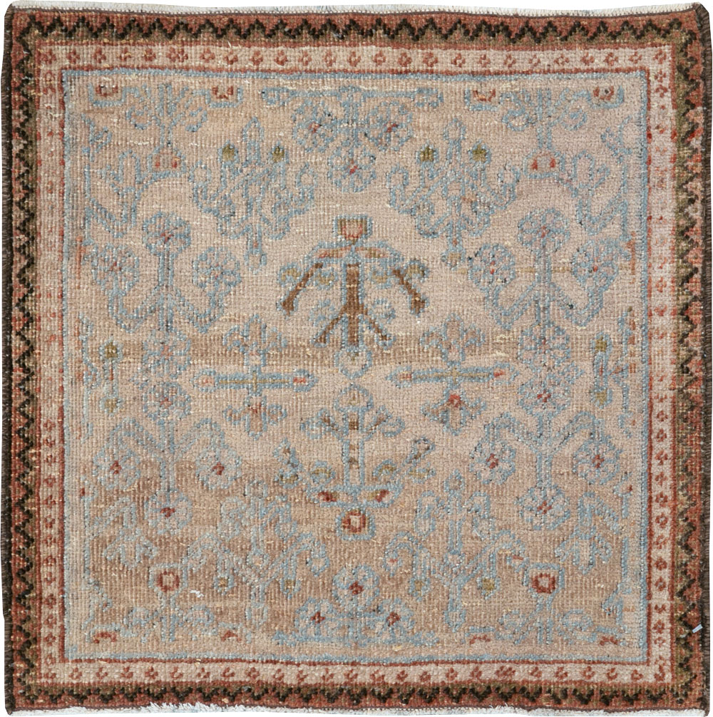 Vintage Persian Joshegan Square Throw Rug, No.21243 - Gsblank