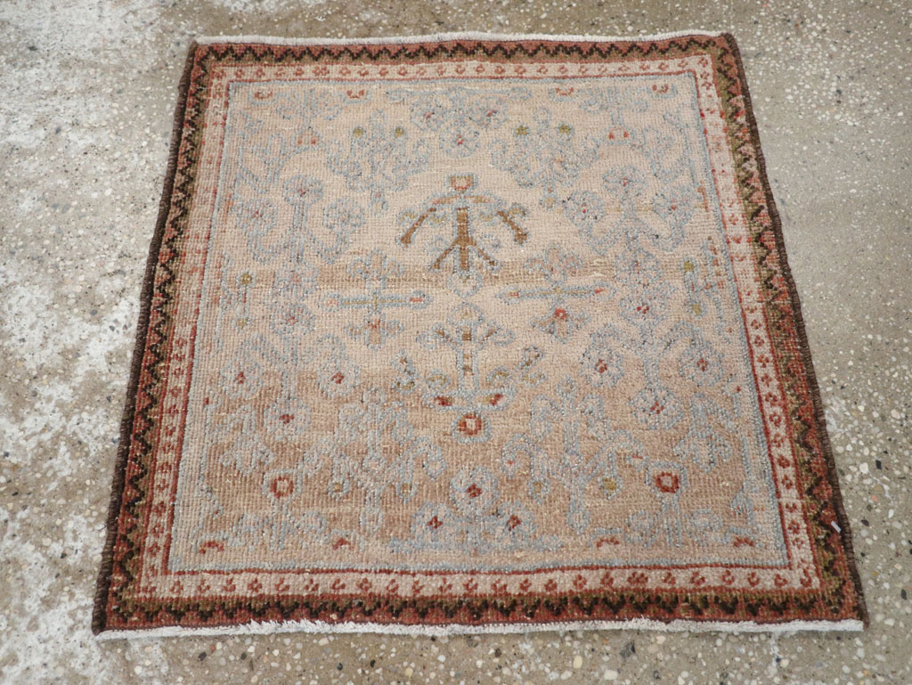 Vintage Persian Joshegan Square Throw Rug, No.21243 - Gsblank