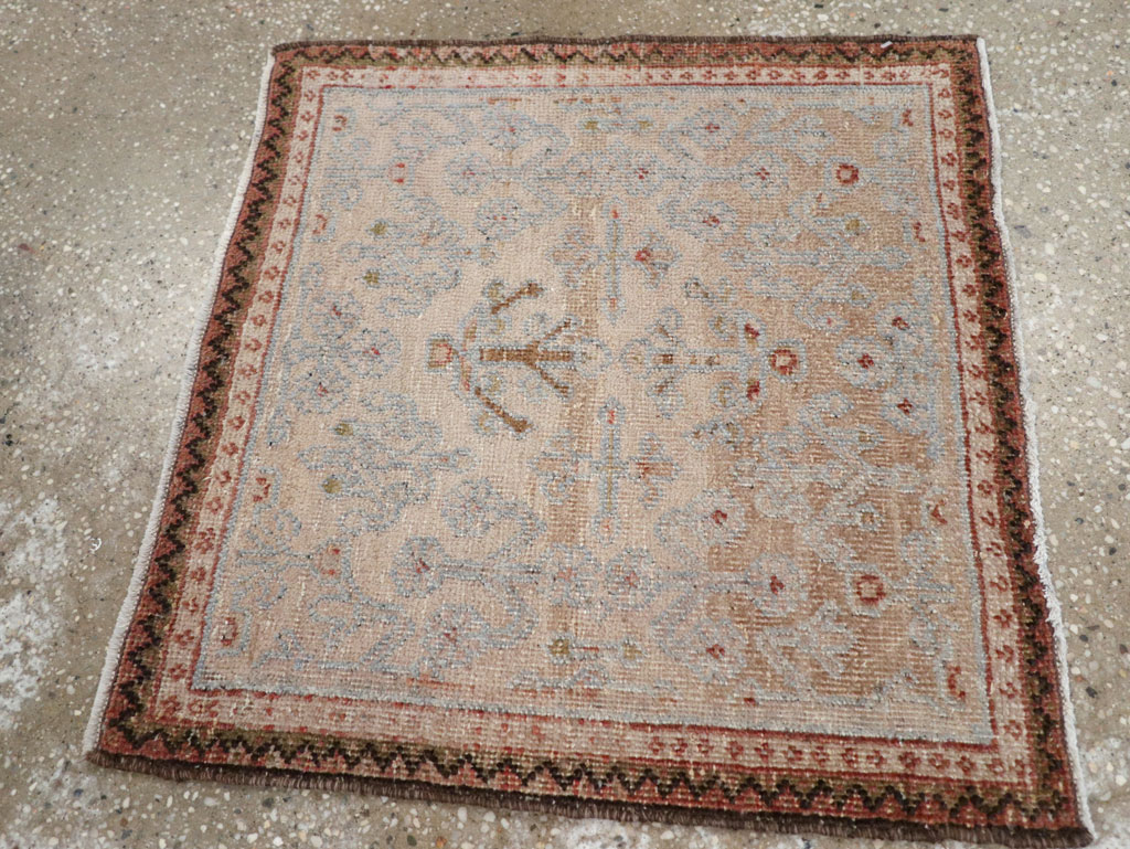 Vintage Persian Joshegan Square Throw Rug, No.21243 - Gsblank