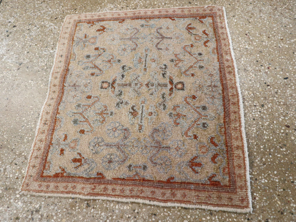 Vintage Persian Joshegan Square Throw Rug, No.21253 - Gsblank