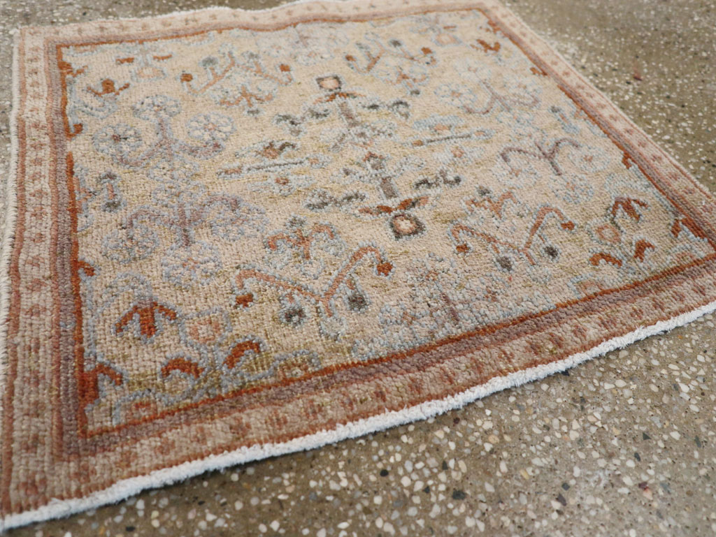 Vintage Persian Joshegan Square Throw Rug, No.21253 - Gsblank
