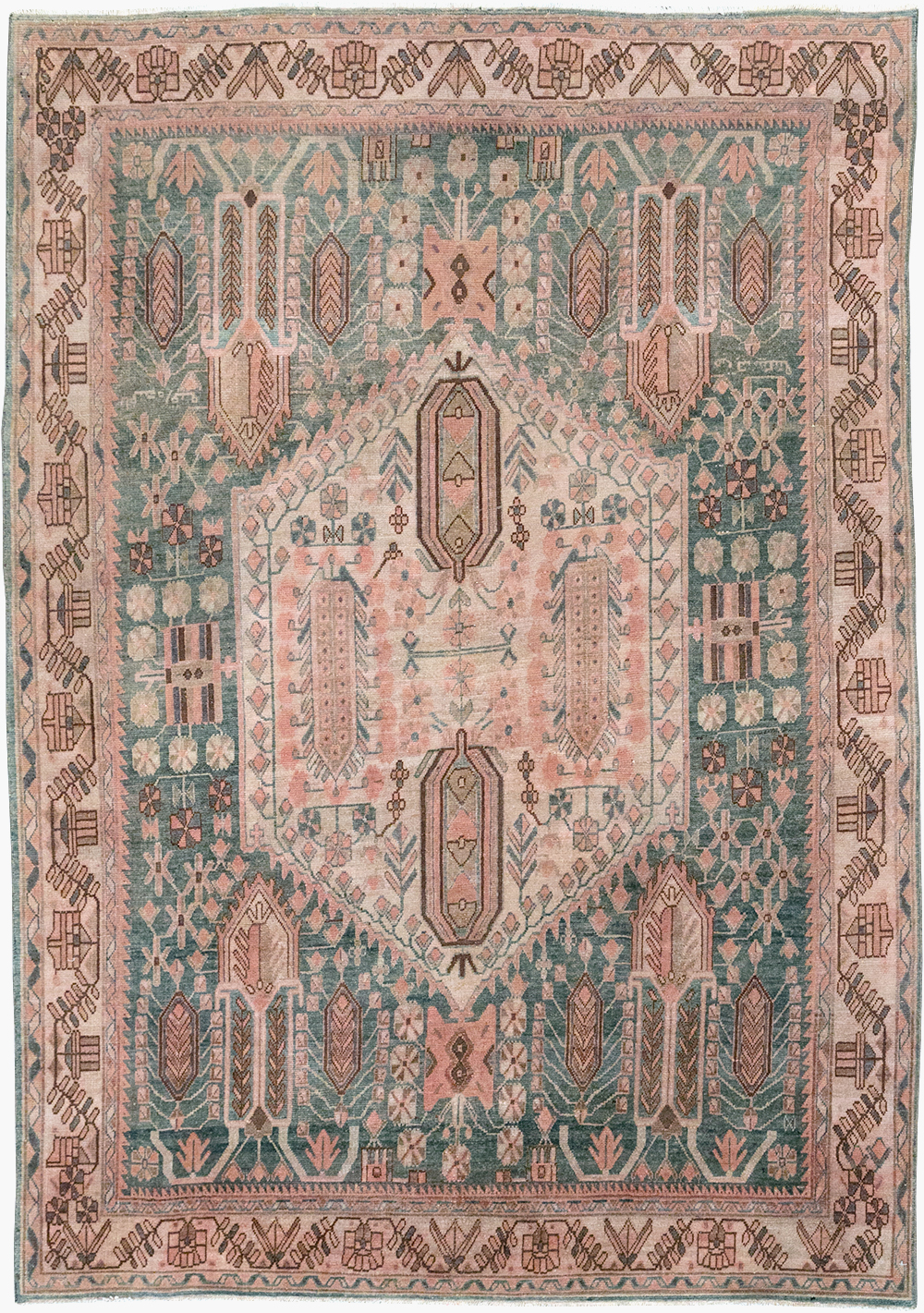 Vintage Persian Afshar Accent Rug, No.21289 - Gsblank