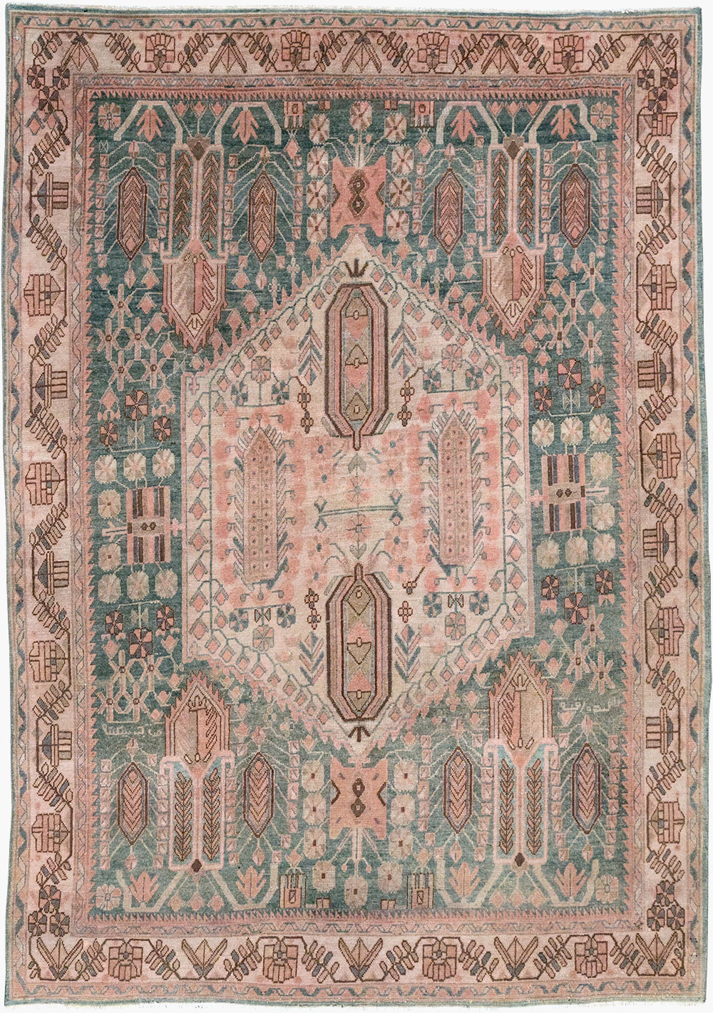 Vintage Persian Afshar Accent Rug, No.21289 - Gsblank