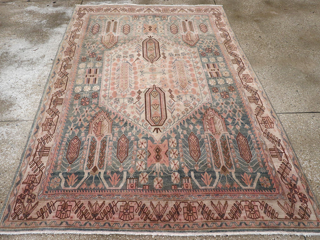 Vintage Persian Afshar Accent Rug, No.21289 - Gsblank